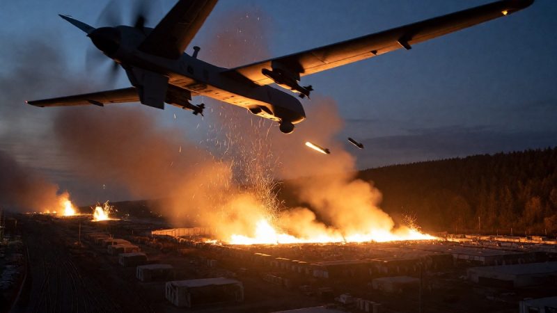 Ukrainian drones strike ammunition depot in Luhansk Oblast