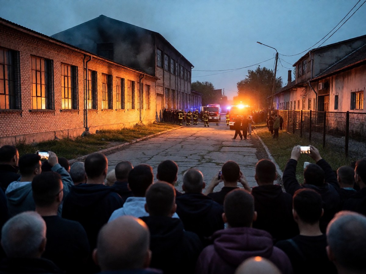 Russian network coordinated arson attack near Romanian arms company