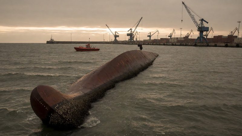 Russian drone sinks civilian cargo ship Khoryv in Black Sea