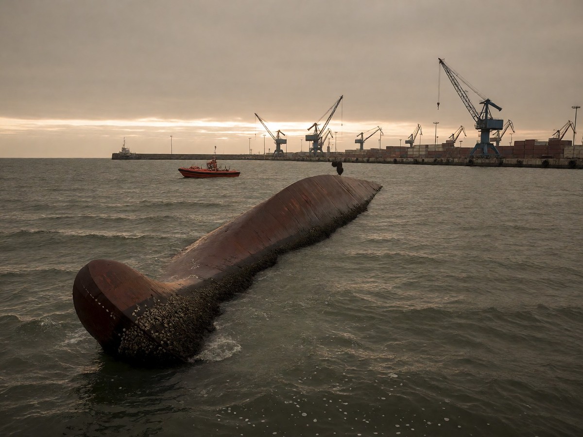 Russian drone sinks civilian cargo ship Khoryv in Black Sea